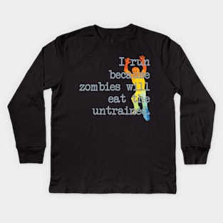 Zombie Run Kids Long Sleeve T-Shirt